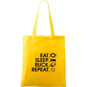 Eat sleep Rugby - Taška bavlněná - 42 x 38 cm ( Žlutá )