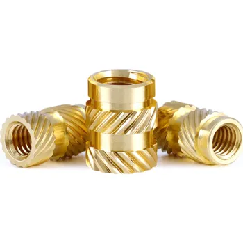 Matice Mosazná lisovací matice do plastu délka 3mm, M3 (OD 4,5mm)