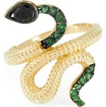 sZlato.cz 3335 Zlatý dámský prsten do tvaru hada se zirkony Velikost obvod (mm): 56, Váha: 6.07 g