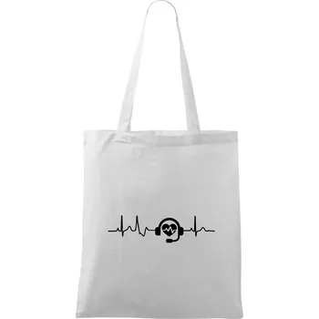 EKG tísňová linka - Taška bavlněná - 42 x 38 cm ( Bílá )