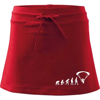 Dámská sukně Evoluce paramotor - Sportovní sukně - two in one - XS ( Červená )
