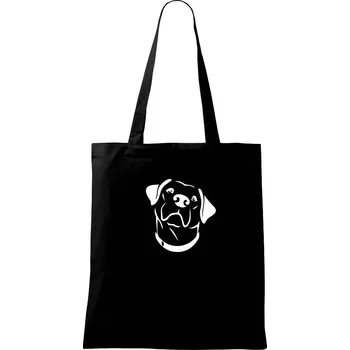 Nákupní taška Labrador obrys - Taška bavlněná - 42 x 38 cm ( Černá )