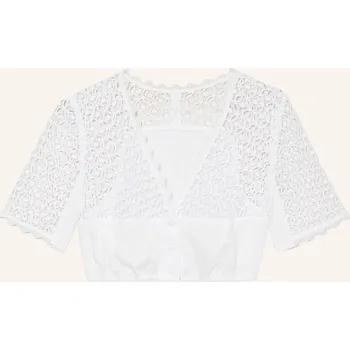 Dámská halenka Waldorff Dámská Dirndl Halenka S Krajkou, bílá, 34