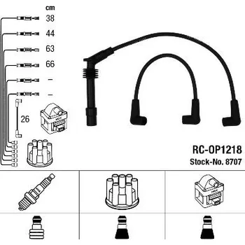 Zapalovací kabel Sada kabelů pro zapalování NGK 8707