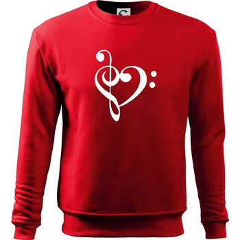Chlapecké tričko Houslový klíč srdce - Mikina Essential dětská - 146 cm/10 let ( Červená )