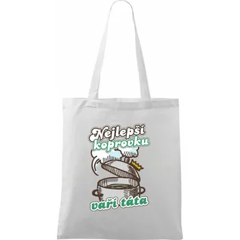 Nejlepší koprovku vaří táta - Taška bavlněná - 42 x 38 cm ( Bílá )