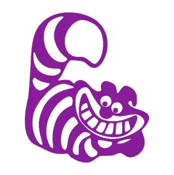 Samolepící dekorace Kočka 043 pravá s úsměvem (14 - fialová) SAMOLEPKA NA AUTO, NÁLEPKA, FÓLIE, POLEP, TUNING, VLASTNÍ TEXT, TISK, AUTOSAMOLEPKY.cz, POLEPY, OBRÁZEK, LOGO, 3D STICKERS