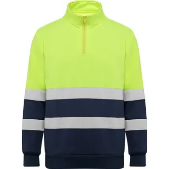 Pánská mikina Roly SPICA mikina Reflex krátký zip žlutá/navy - v.XL