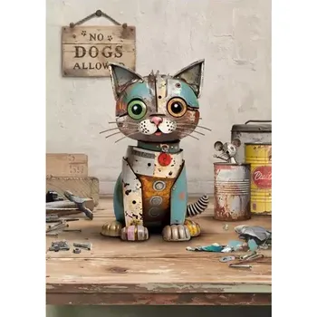 Luxusní přání BUG ART RETRO Kočka (Blahopřáníí s kočkou, kočka)