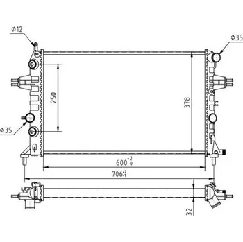 Chladič motoru Chladič, chlazení motoru HART 602 103