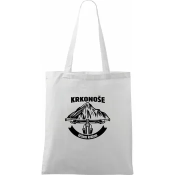 Krkonoše křížem krážem - Taška bavlněná - 42 x 38 cm ( Bílá )