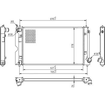 Chladič motoru Chladič, chlazení motoru HART 620 236