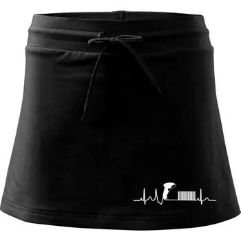 Dámská sukně EKG prodavačka - Sportovní sukně - two in one - S ( Černá )