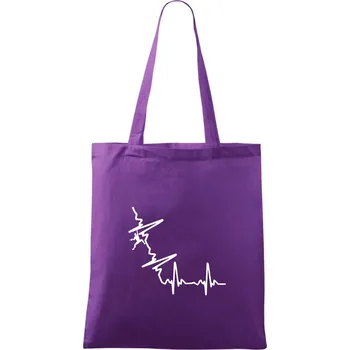 EKG bouldering - Taška bavlněná - 42 x 38 cm ( Fialová )