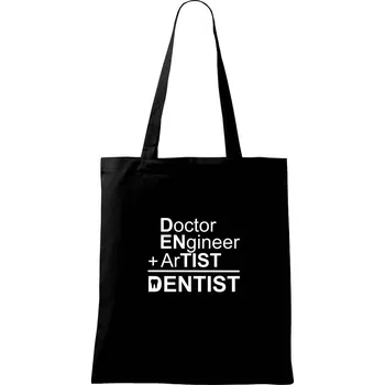 Nákupní taška Co znamená dentist - Taška bavlněná - 42 x 38 cm ( Černá )