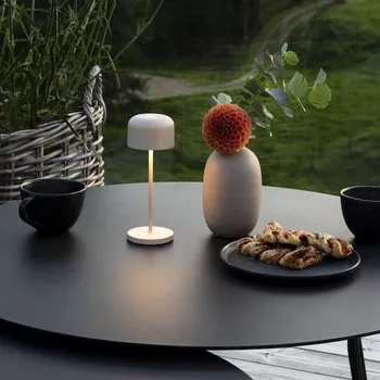 Venkovní osvětlení Konstsmide Stolní nabíjecí přenosná lampička Lille mini písková, Konstsmide