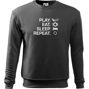 Chlapecké tričko Play Eat Sleep Repeat florbal - Mikina Essential dětská - 146 cm/10 let ( Tmavá břidlice (šedá se zeleným nádechem) )