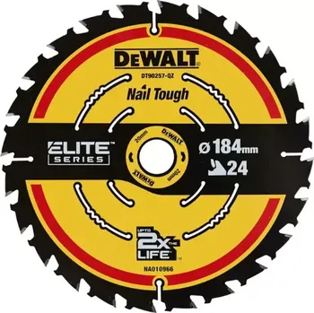 Pilový kotouč DT90257 DeWALT ELITE Pilový kotouč 184 mm x 20 mm, 24 zubů