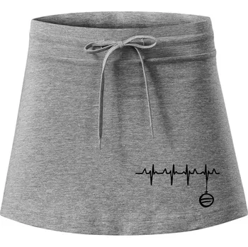 Dámské oblečení EKG Vánoční ozdoba - Sportovní sukně - two in one - S ( Tmavě šedý melír )