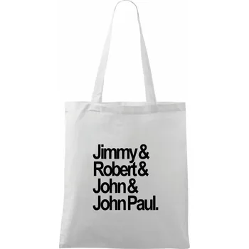 Jimmy Robert John John Paul - Taška bavlněná - 42 x 38 cm ( Bílá )