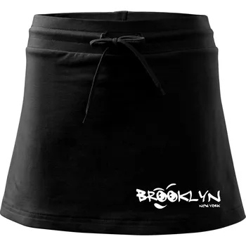 Dámská sukně Brooklyn úsměv - Sportovní sukně - two in one - S ( Černá )