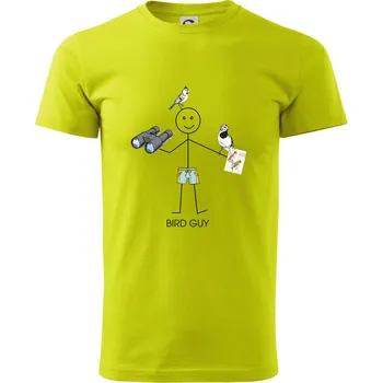 Pánské tričko Bird guy - Klasické pánské triko vyšší gramáže - 2XL ( Limetková )