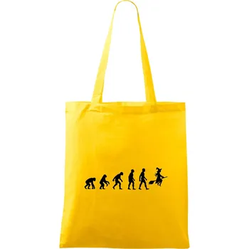 Nákupní taška Evoluce čarodějnice - Taška bavlněná - 42 x 38 cm ( Žlutá )