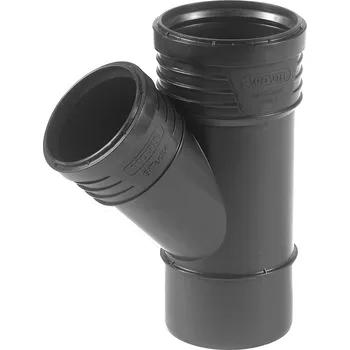 Kanalizační potrubí Odbočka odpadní odhlučněná Wavin SiTech+ PP STEA 45°, DN 160 x 110, černá