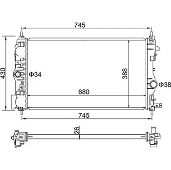 Chladič motoru Chladič, chlazení motoru HART 629 176