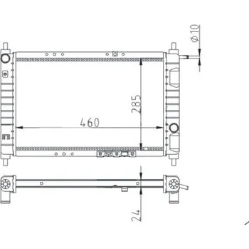 Chladič motoru Chladič, chlazení motoru HART 601 406
