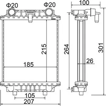 Chladič motoru Chladič, chlazení motoru HART 622 258