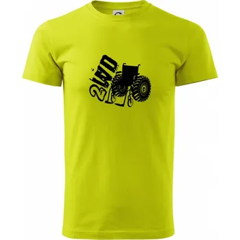 Vozíčkář 2WD - Klasické pánské triko vyšší gramáže - 2XL ( Limetková )