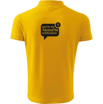 Pánská košile You're my favourite notification - Polokošile pánská Pique Polo 203 - 5XL ( Žlutá )