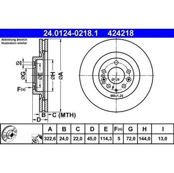 Brzdový kotouč Brzdový kotouč ATE 24.0124-0218.1