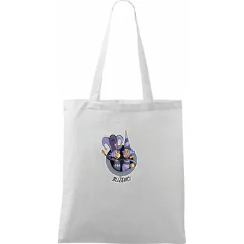 Nákupní taška Znamení komiks blíženci - Taška bavlněná - 42 x 38 cm ( Bílá )