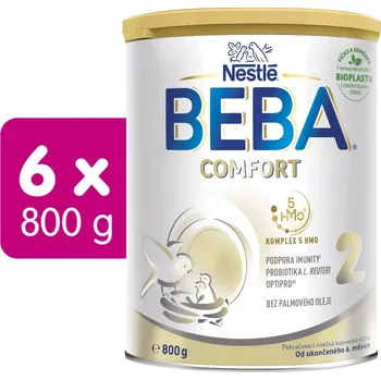 Dětská výživa BEBA COMFORT 2, 5 HMO, pokračovací kojenecké mléko, 6x800g