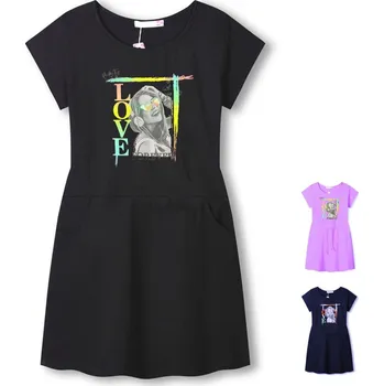 Dívčí šaty KUGO DÍVČÍ ŠATY "FOREVER" Barva: černá, Velikost: 146