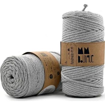 Příze MMboutique bavlněná šňůra Premium 5mm Middle grey
