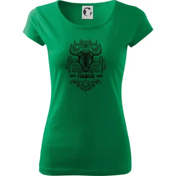 Dámské tričko Taurus - vintage - Dámské triko Pure - XS ( Středně zelená )