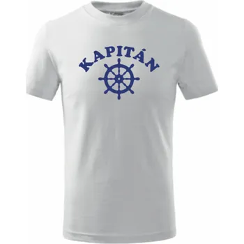 Chlapecké tričko ON-DESIGN Vodácké tričko s KAPITÁNEM Velikost: 122 cm/6 let, Barva: bílá
