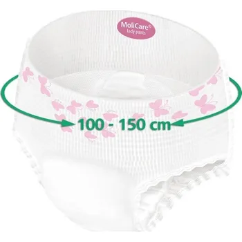 Inkontinenční kalhotky Navlékací absorpční kalhotky MoliCare Lady Pants L 7 kapek
