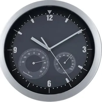 Hodiny Nástěnné hodiny s meteorologickou stanicí 25 cm