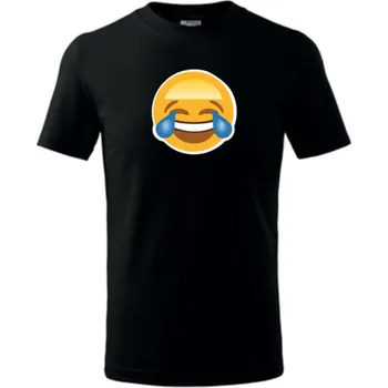 Chlapecké tričko ON-DESIGN Tričko pánské/dětské s EMOJI 2 Velikost: 122 cm/6 let, Barva: černá