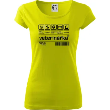 Čárový kód - Veterinářka - Dámské triko Pure - XL ( Limetková )