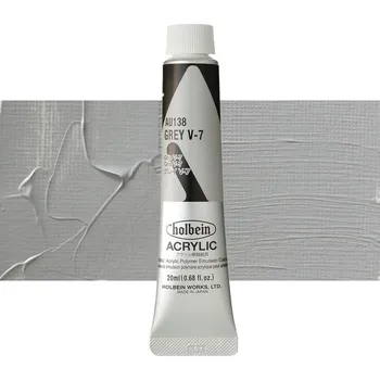 Vodová barva Akrylová barva Holbein Heavy Body - Grey V-7 Balení: 20 ml