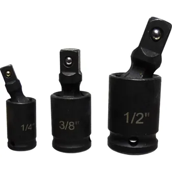 Autodílna Gola úderový kulový nástavec, sada 3ks kloubových nástavců 1/2", 1/4", 3/8"
