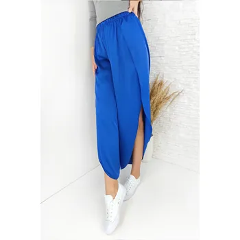 Dámské kalhoty Moda Italia Dámské saténové kalhoty 9535BL Velikost: XS-M