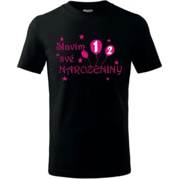 ON-DESIGN Tričko pánské/dětské na NAROZENINY Velikost: 146 cm/10 let, Barva: černá