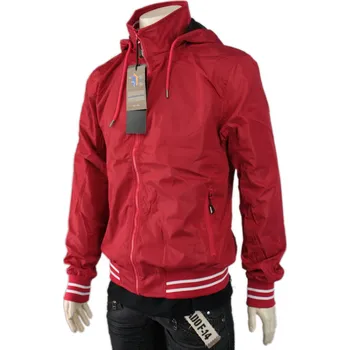 Pánská bunda Pánská letní bunda EUROJEANS červená Již pouze vel. S a M