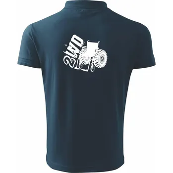 Pánská košile Vozíčkář 2WD - Polokošile pánská Pique Polo 203 - 5XL ( Námořní modrá (téměř černá) )